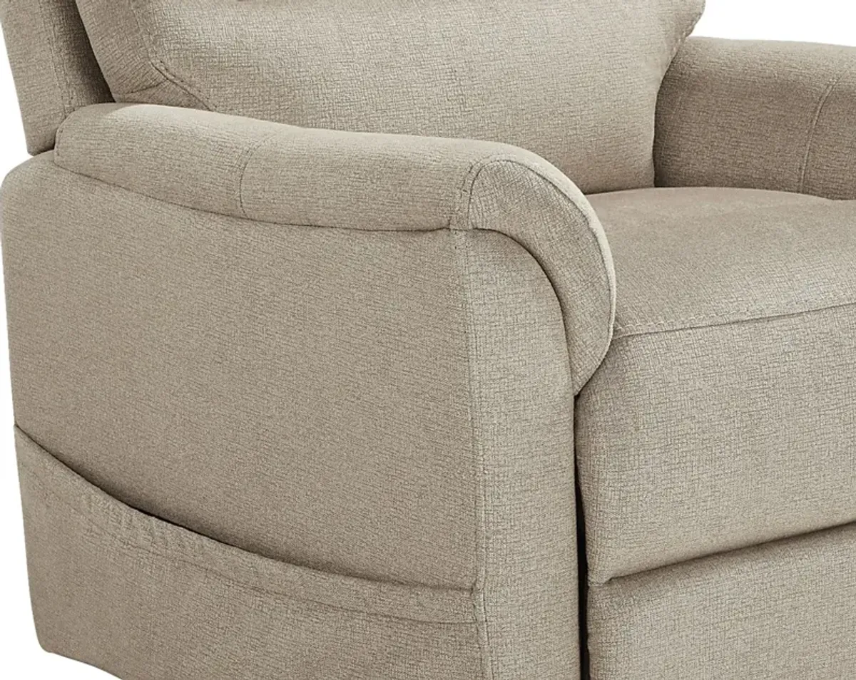 Willeta Beige Power Lift Recliner