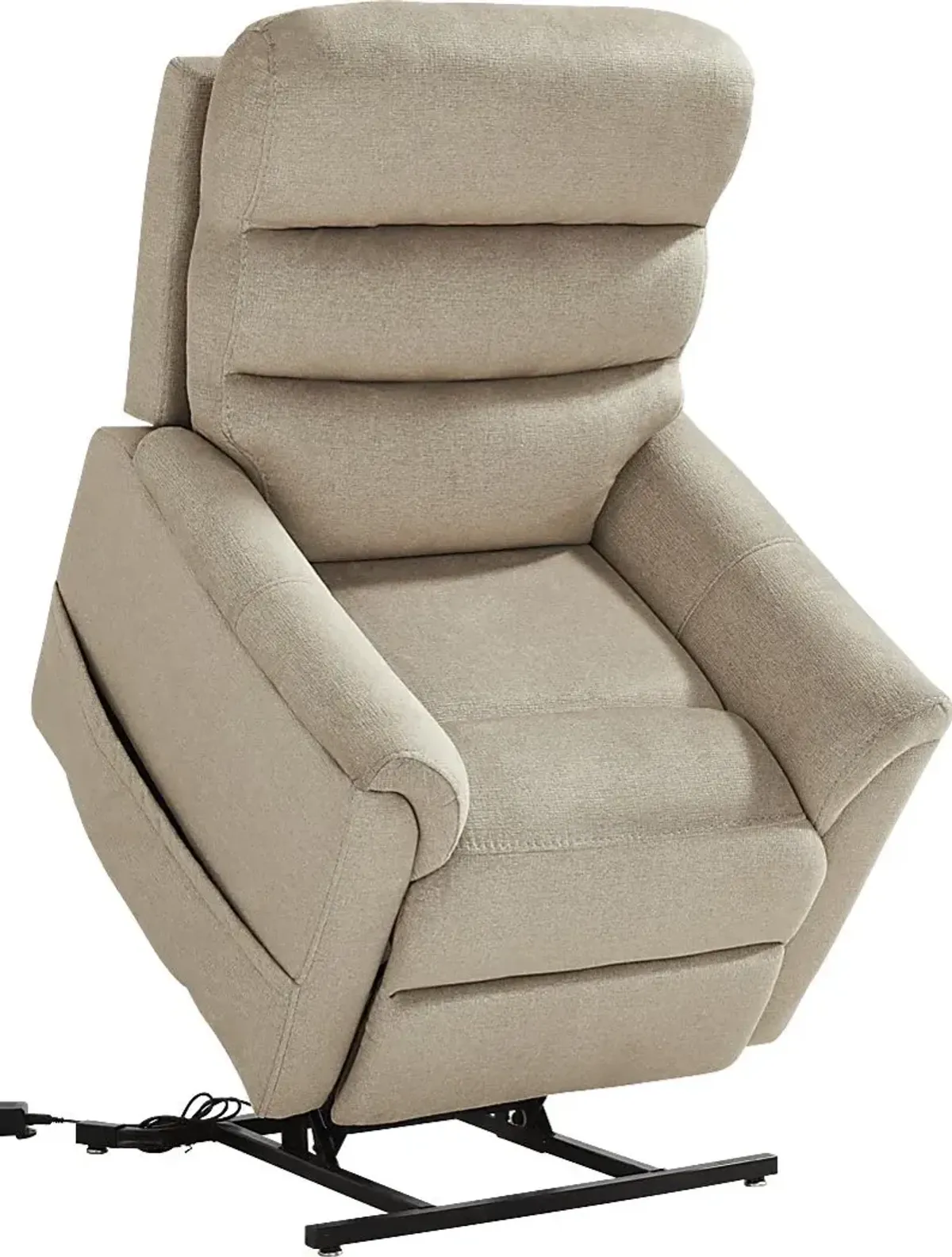 Willeta Beige Power Lift Recliner