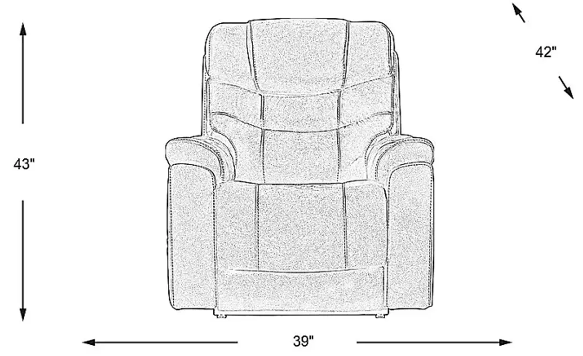 Morgan Hill Brown Triple Power Recliner