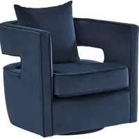 Rockaway Point Navy Accent Chair