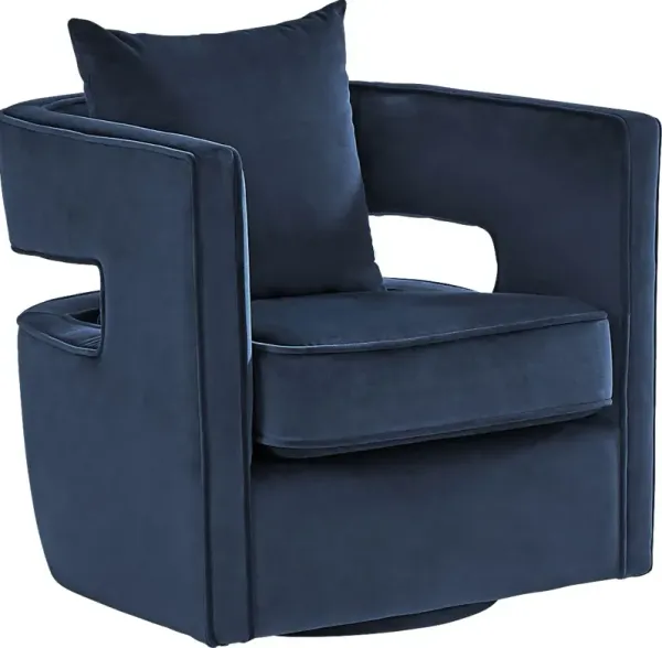 Rockaway Point Navy Accent Chair