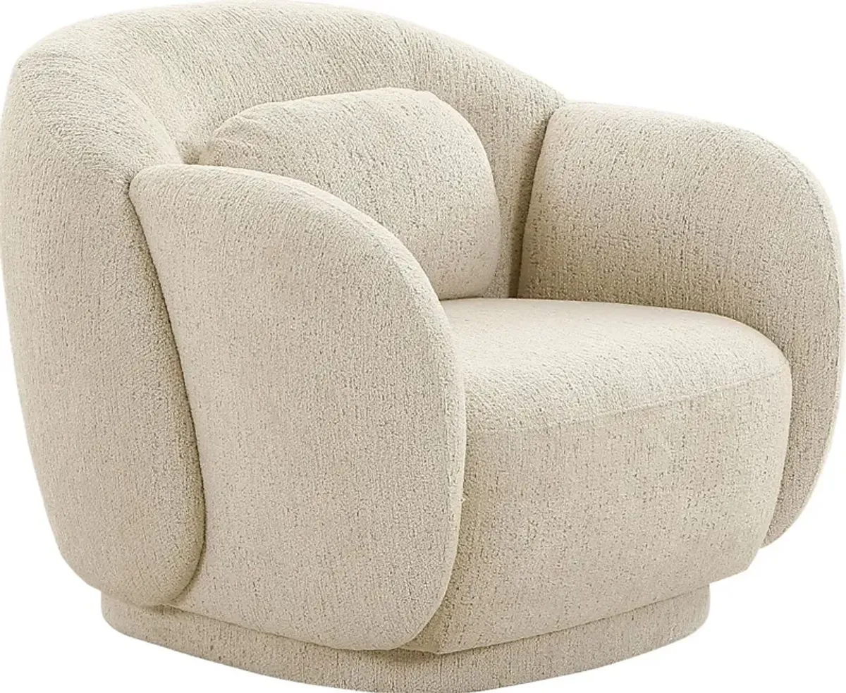 Mistral Beige Swivel Accent Chair
