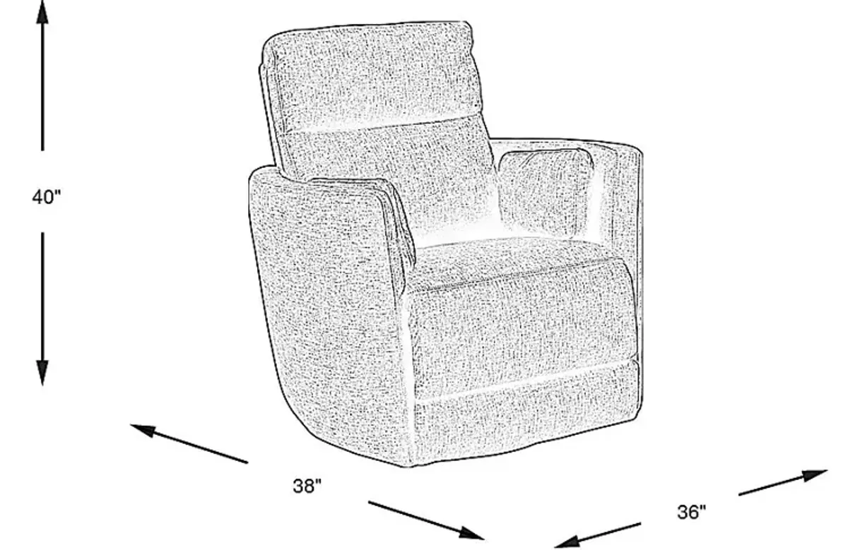 Tomlin Gray Swivel Glider Recliner