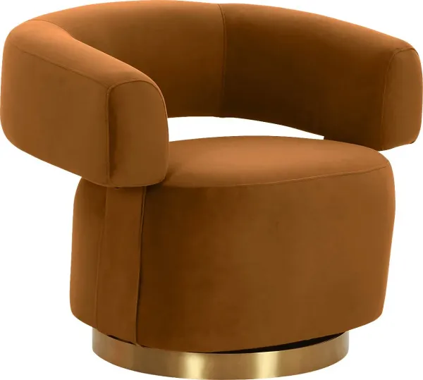 Claude Orange Swivel Chair
