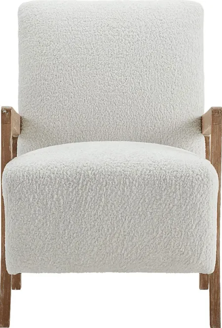 Baranco White Accent Chair