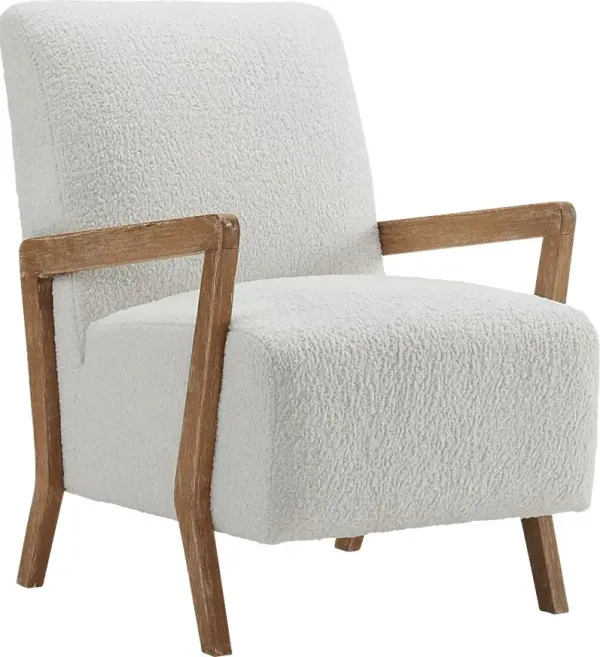 Baranco White Accent Chair