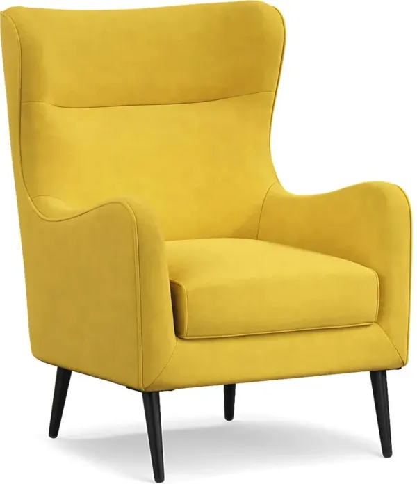Windsor Park II Yellow Accent Chair