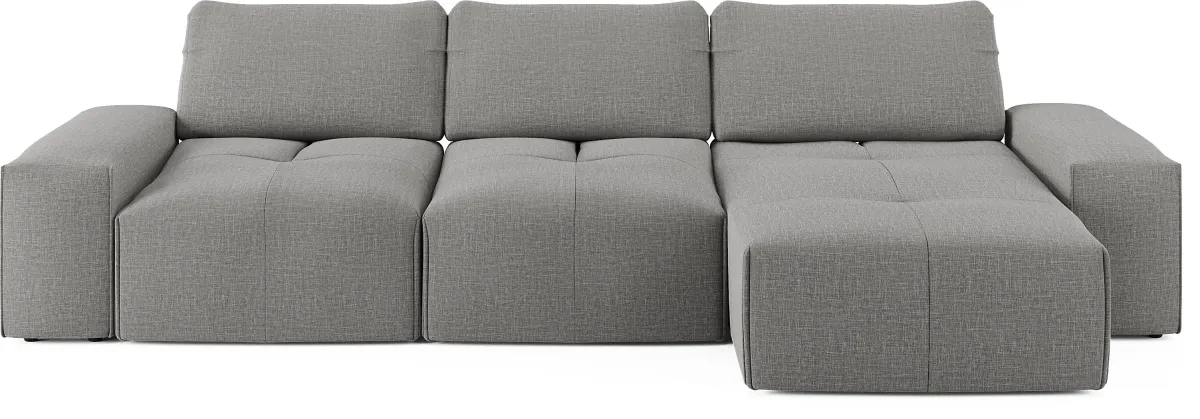 Laney Park Dark Gray 3 Pc Sectional