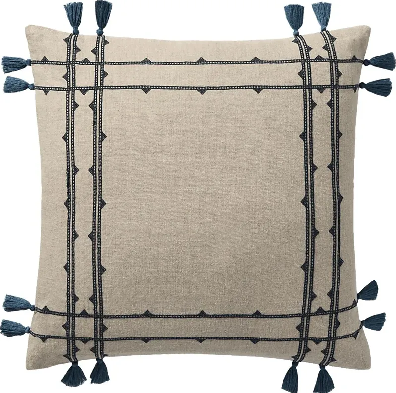 Fray Beige Accent Pillow