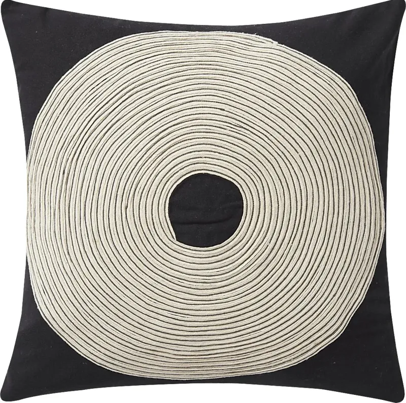 Noir Black Accent Pillow