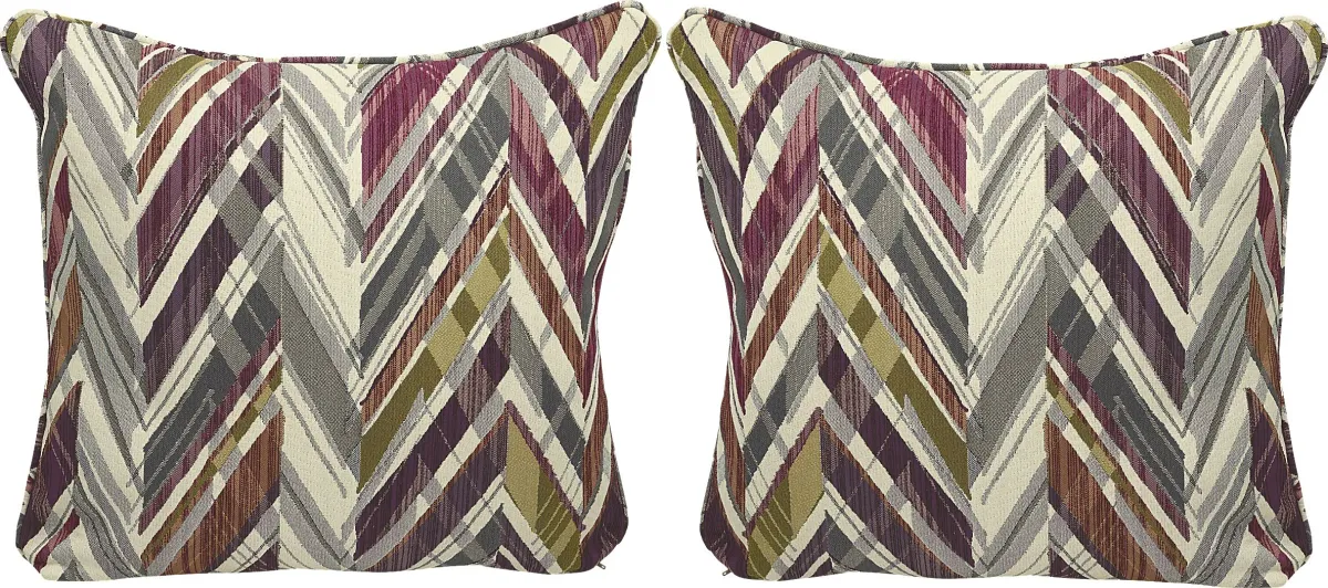 Apollo Purple Accent Pillows (Set of 2)