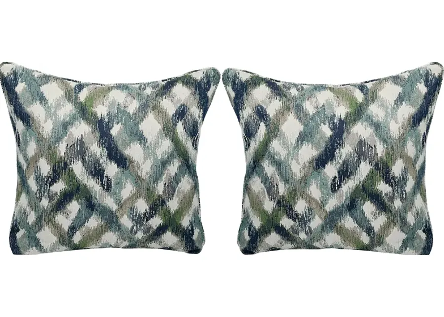 Color Splash Sapphire Accent Pillows (Set of 2)