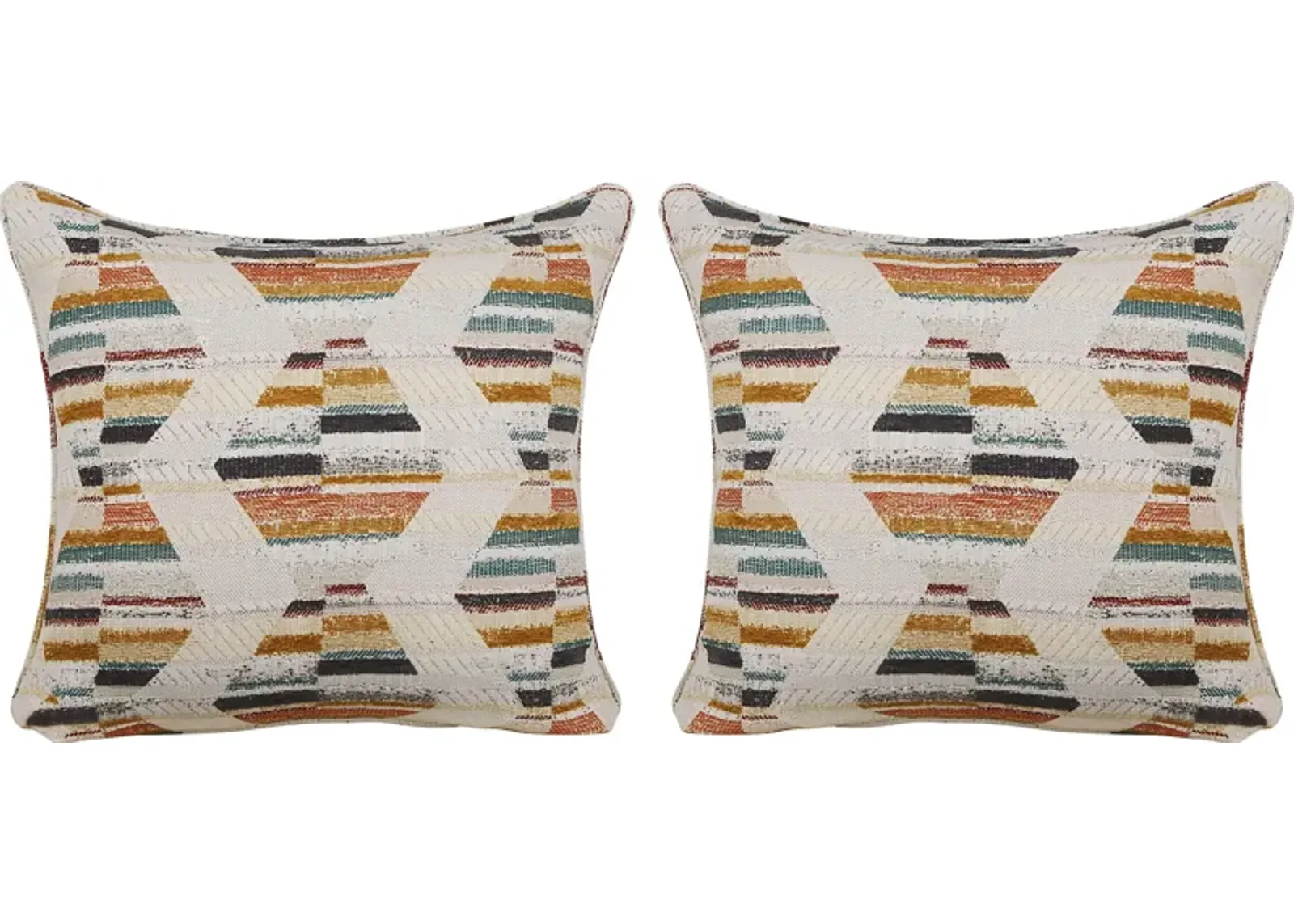 Kenna Orange Accent Pillow, Set of Two