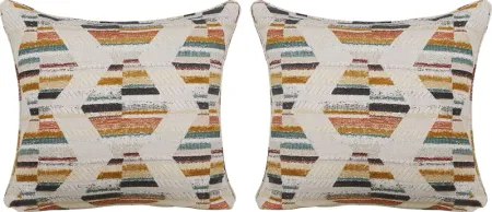 Kenna Orange Accent Pillow, Set of Two