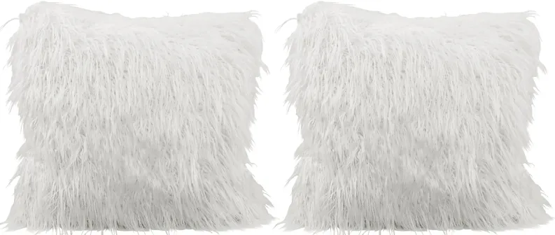 Faux Sheep Ivory Accent Pillow (Set of 2)