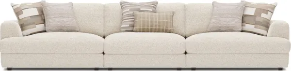 Montecito White 3 Pc Sectional
