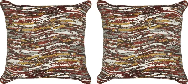 Retro Wave Caramel Pillow, Set of Two