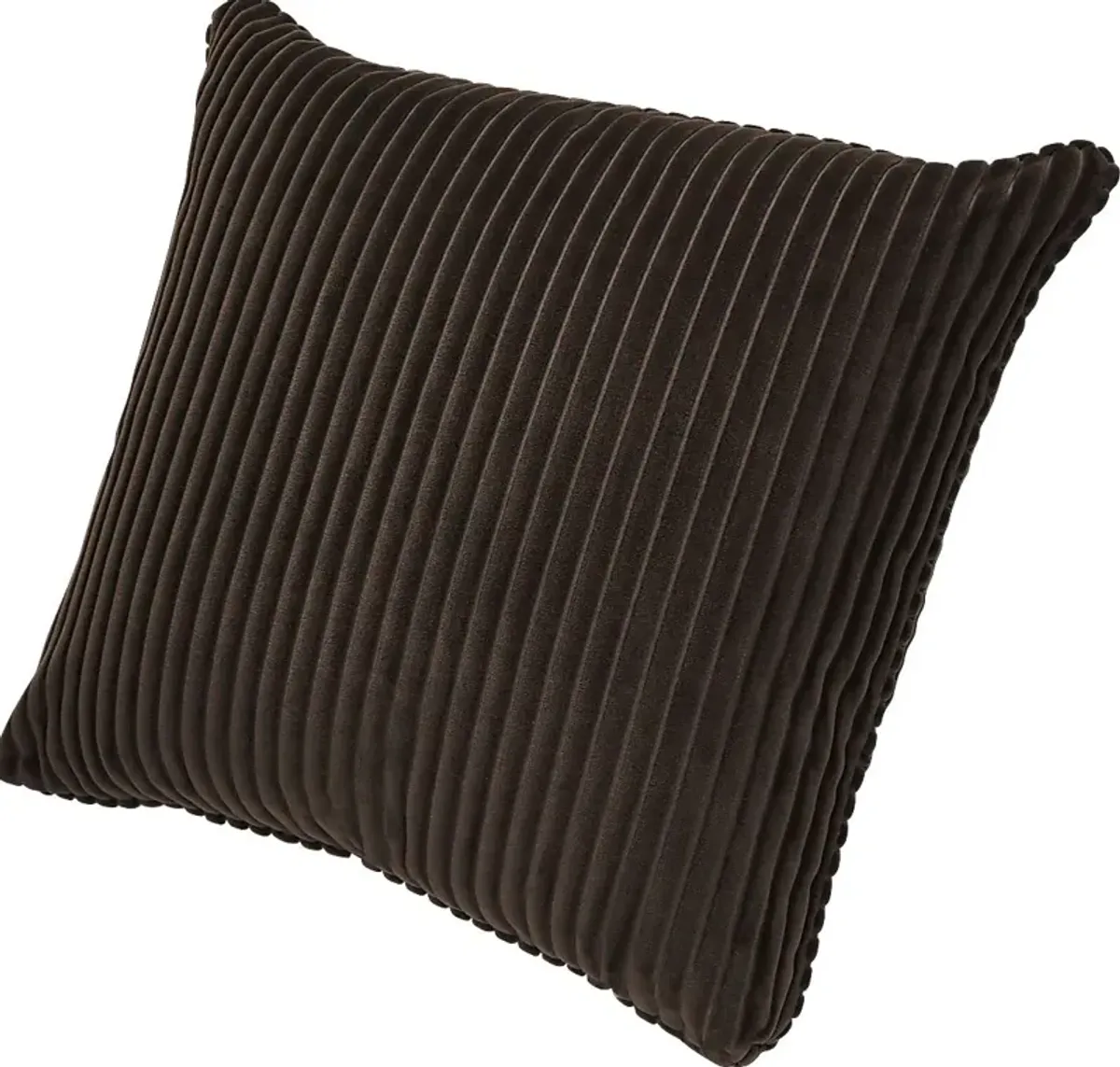 Velvet Cord Chocolate Pillow, Set of Two