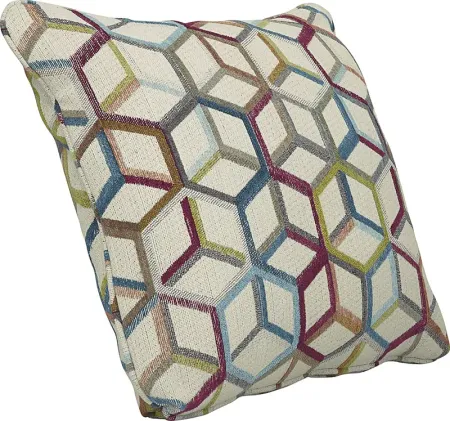 Cubism Fuchsia Accent Pillow (Set of 2)