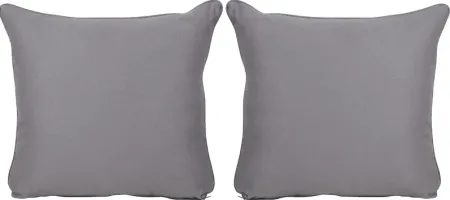 Suede Steel Accent Pillow (Set of 2)