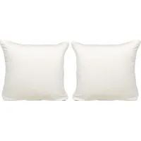 Homerun White Accent Pillow, Set of Two