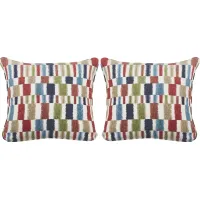 Quizzical Red Accent Pillow (Set of 2)