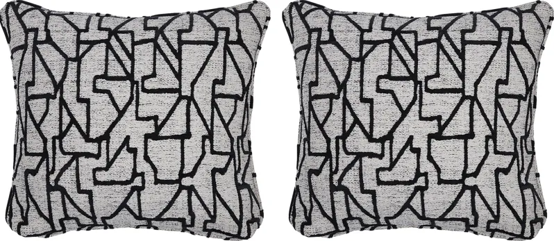 Jaxon Black Accent Pillow, Set of Two