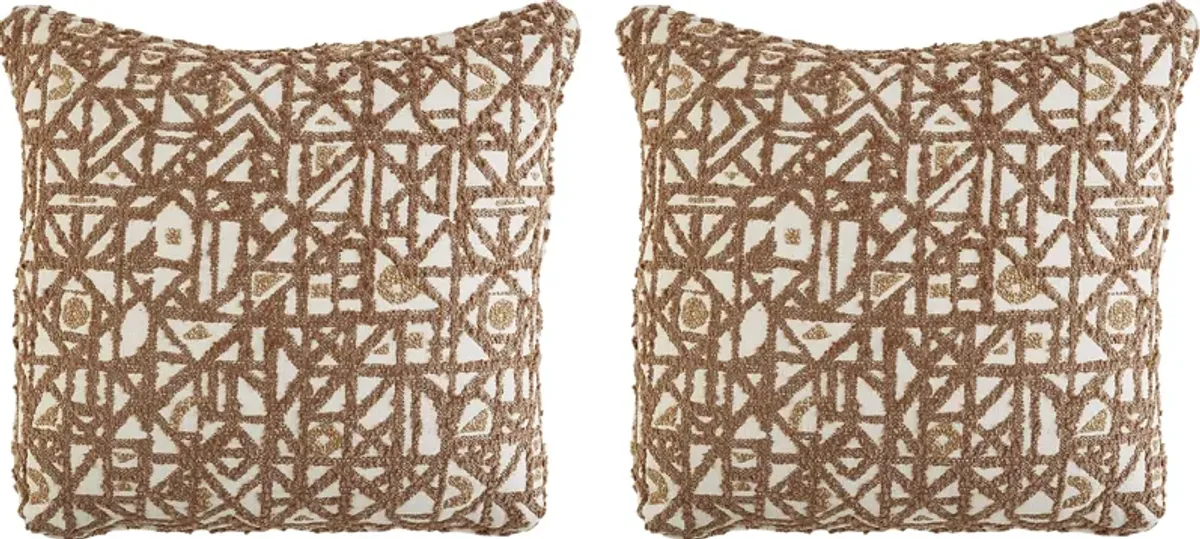 Sophie Taupe Toss Pillow Pair