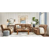 Alpen Ridge Tan 5 Pc Living Room with Reclining Sofa