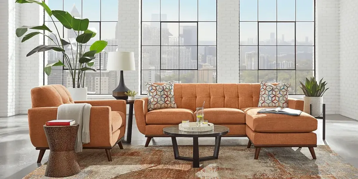 East Side Russet 2 Pc Sectional Living Room