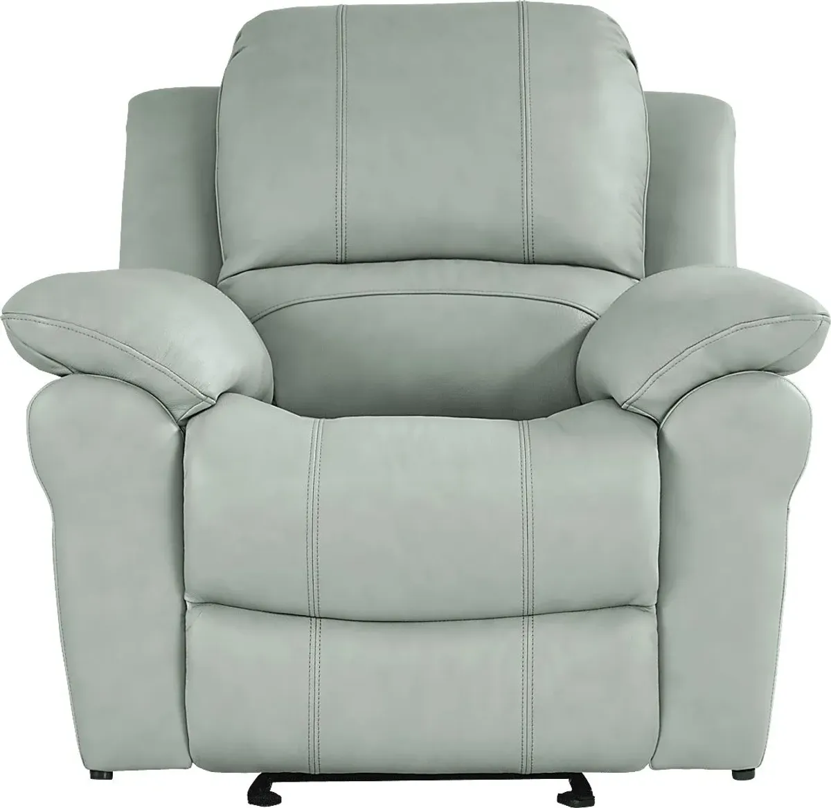 Vercelli Way Aqua Leather 8 Pc Living Room with Reclining Sofa