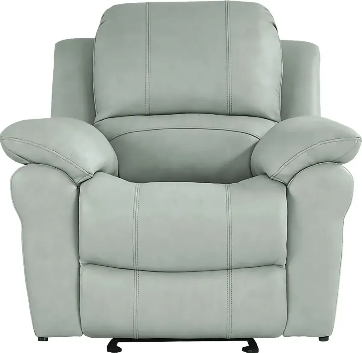 Vercelli Way Aqua Leather 8 Pc Living Room with Reclining Sofa