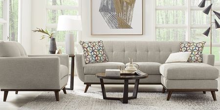 East Side Sand 5 Pc Sectional Living Room