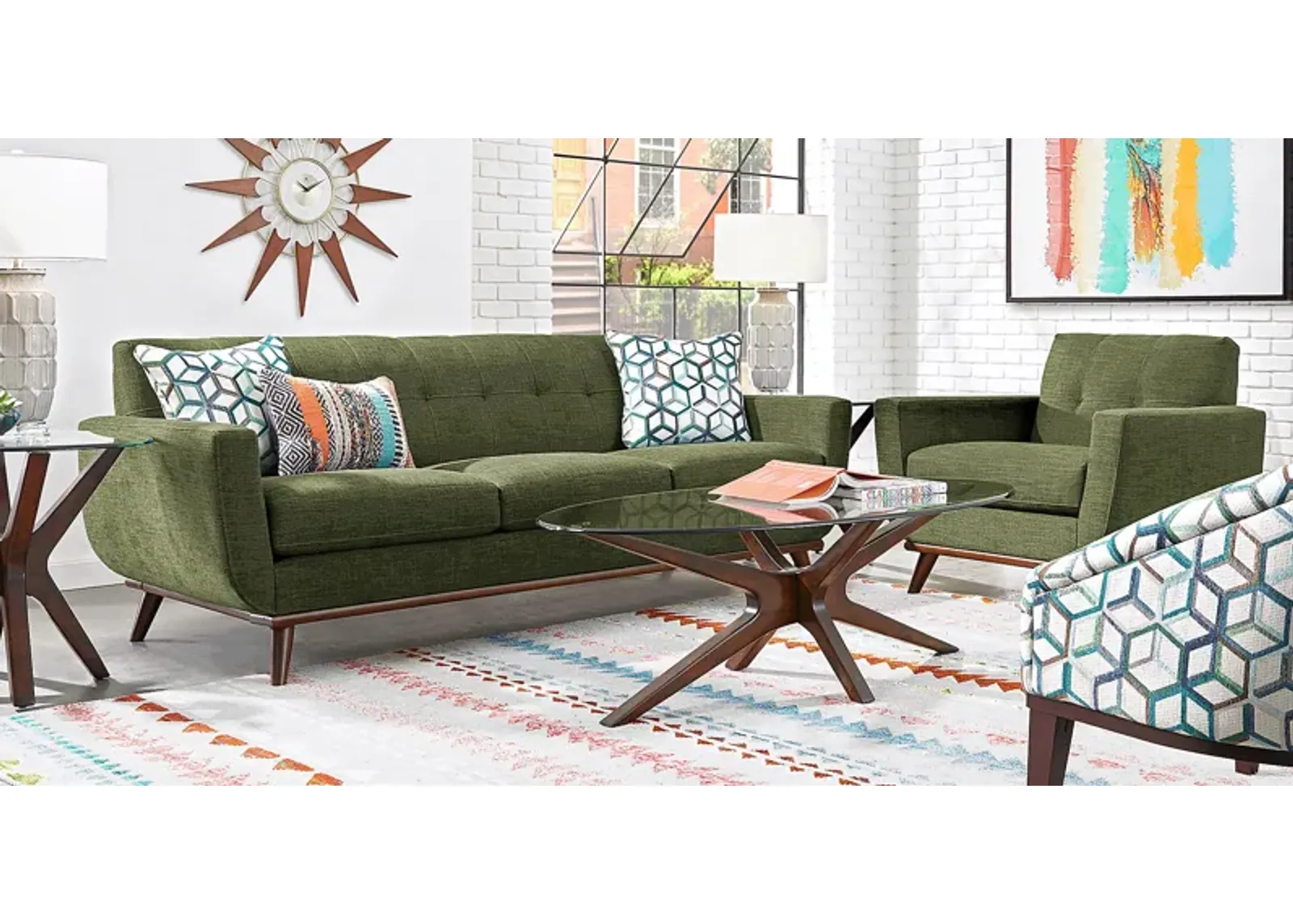 East Side Avocado 7 Pc Living Room