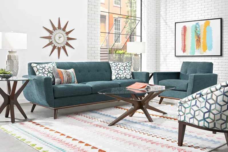 East Side Teal 5 Pc Living Room