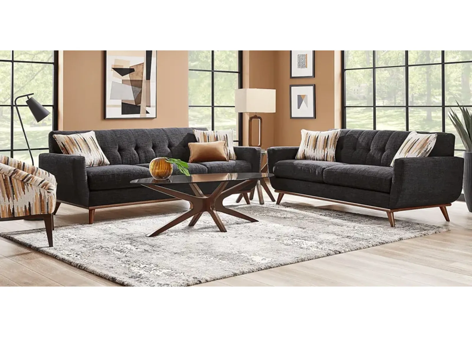 East Side Black 5 Pc Living Room