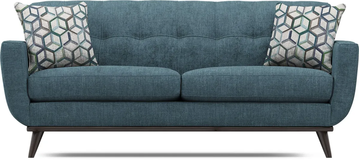 East Side Teal 7 Pc Living Room