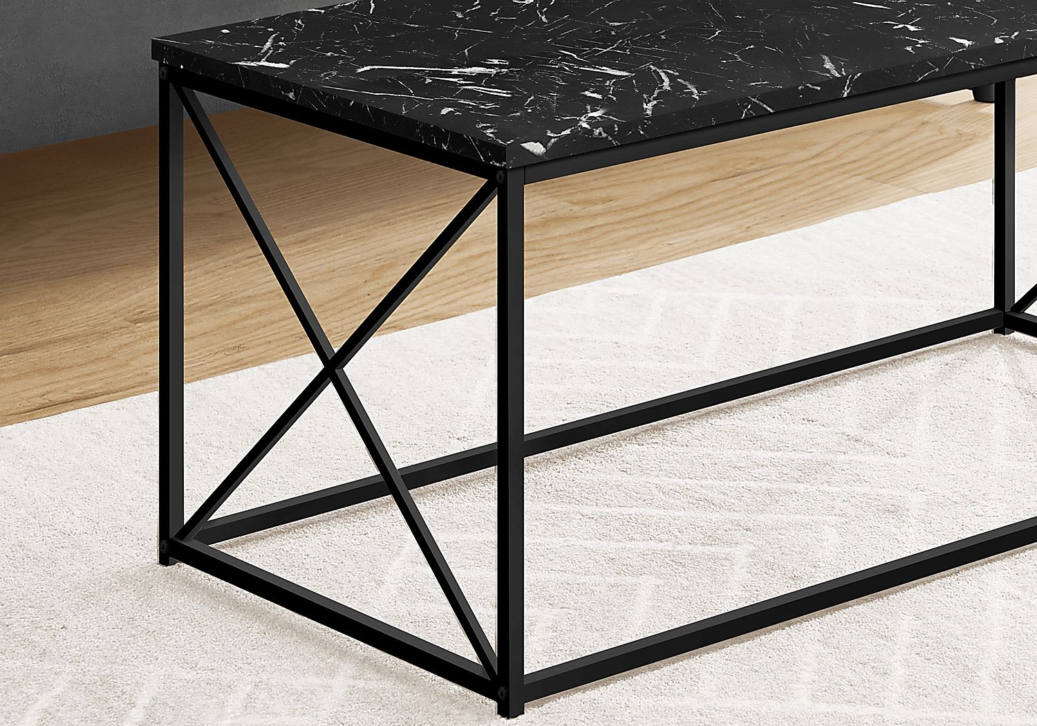 Tellstone Black Marble Cocktail Table