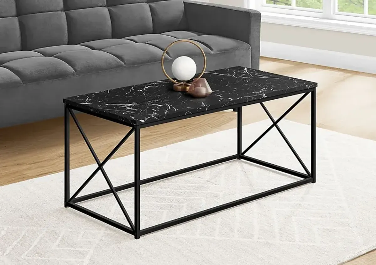 Tellstone Black Marble Cocktail Table