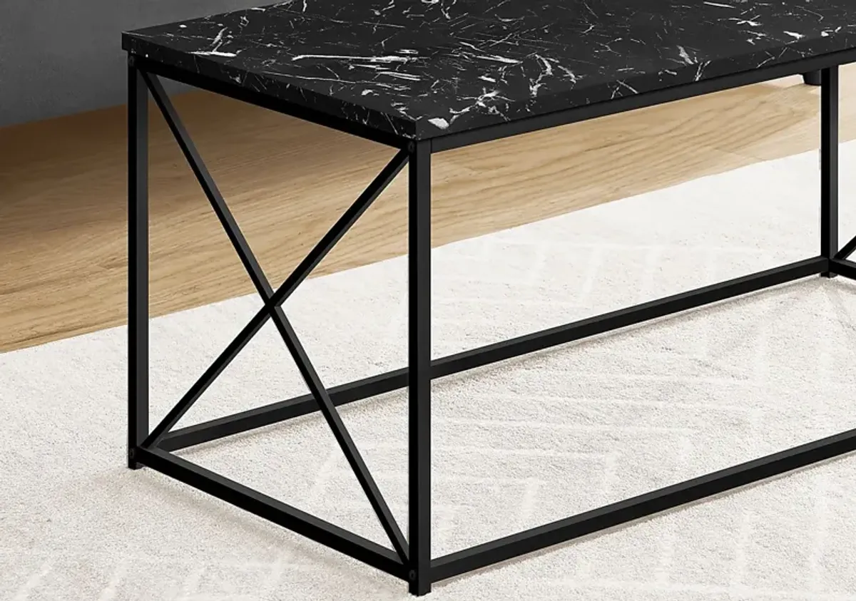 Tellstone Black Marble Cocktail Table