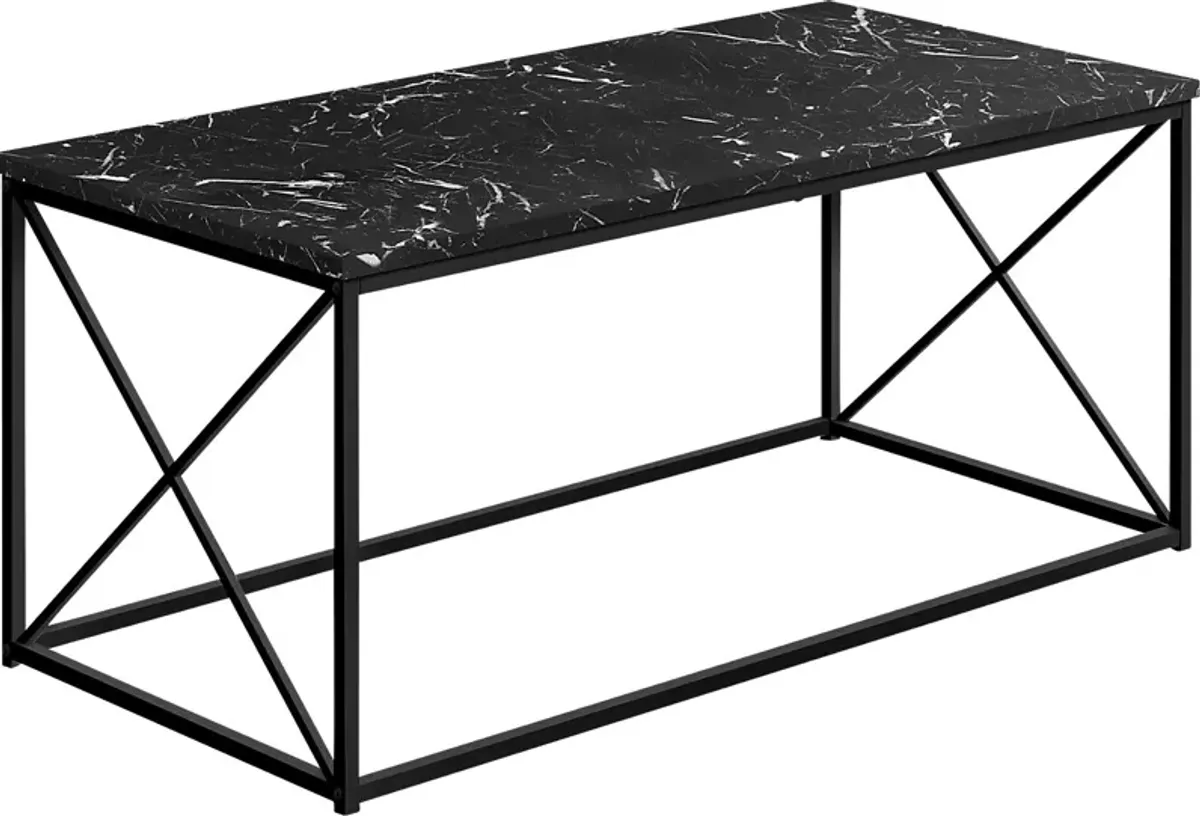 Tellstone Black Marble Cocktail Table