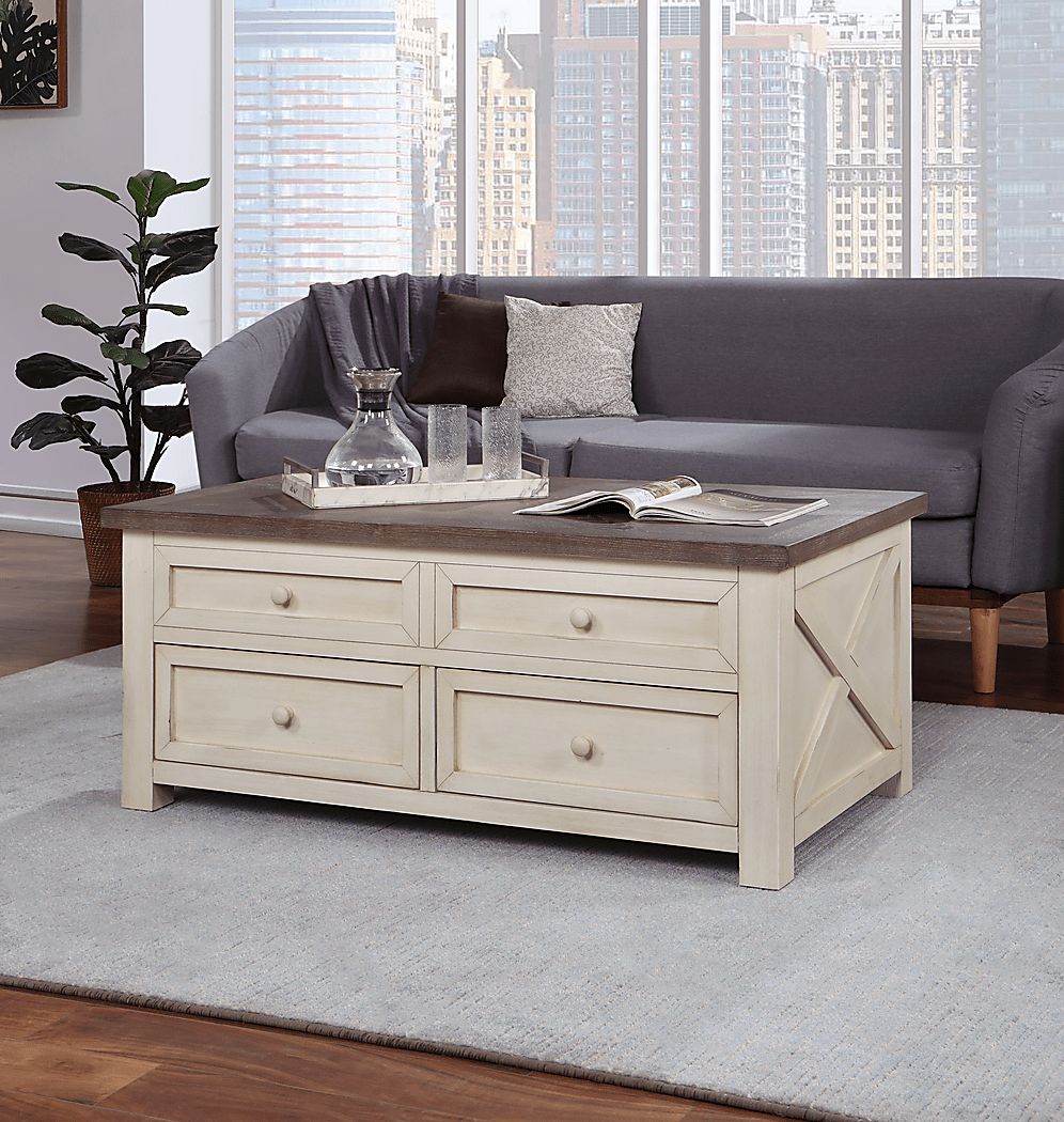 Hoege Cream LiftTop Cocktail Table