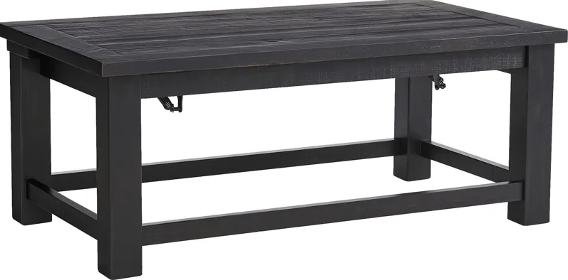 Idylwild Black Coffee Table with Lift Top