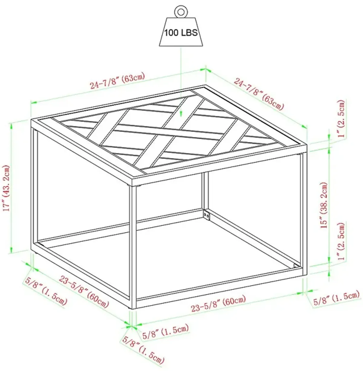 Palcia Brown Square Cocktail Table