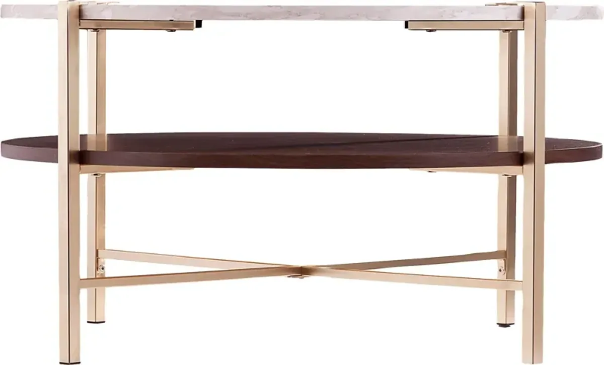 Journeyville White Round Cocktail Table