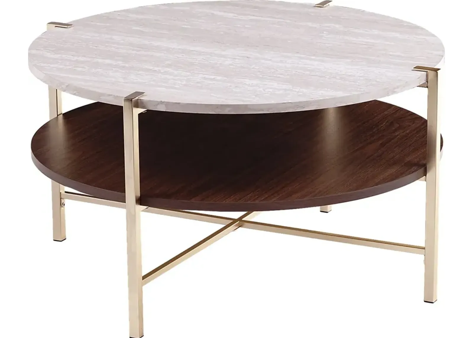 Journeyville White Round Cocktail Table