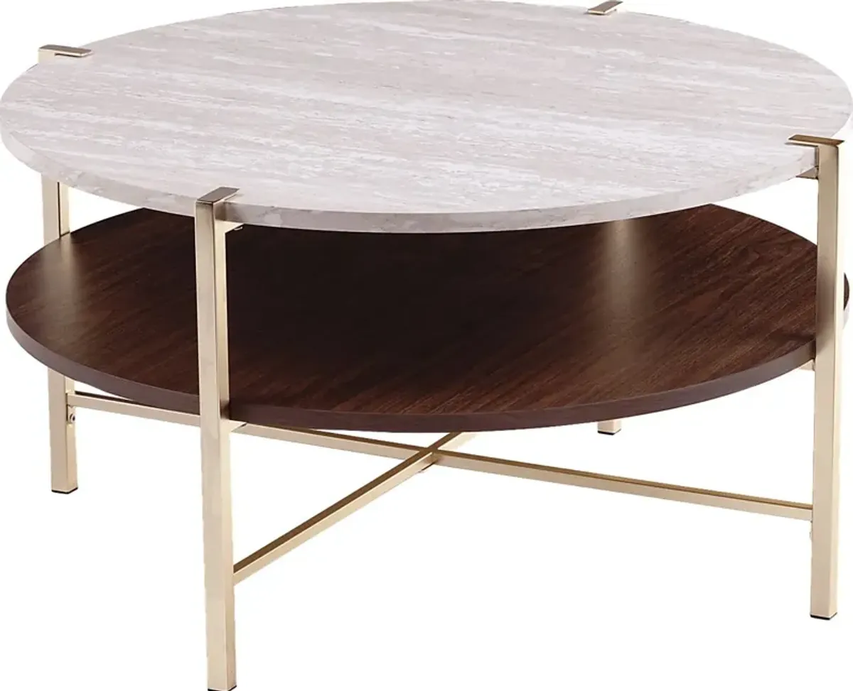 Journeyville White Round Cocktail Table