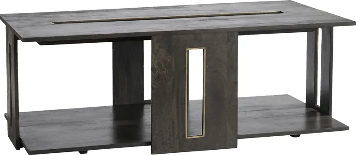 Leahy Dark Brown Cocktail Table