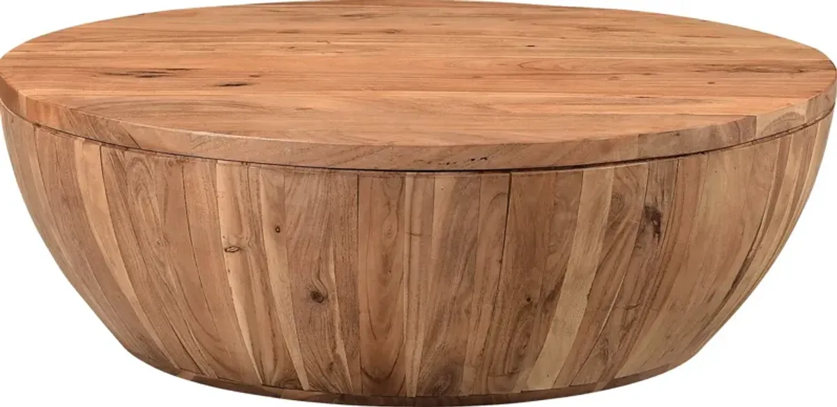 Corkwood Brown Storage Cocktail Table