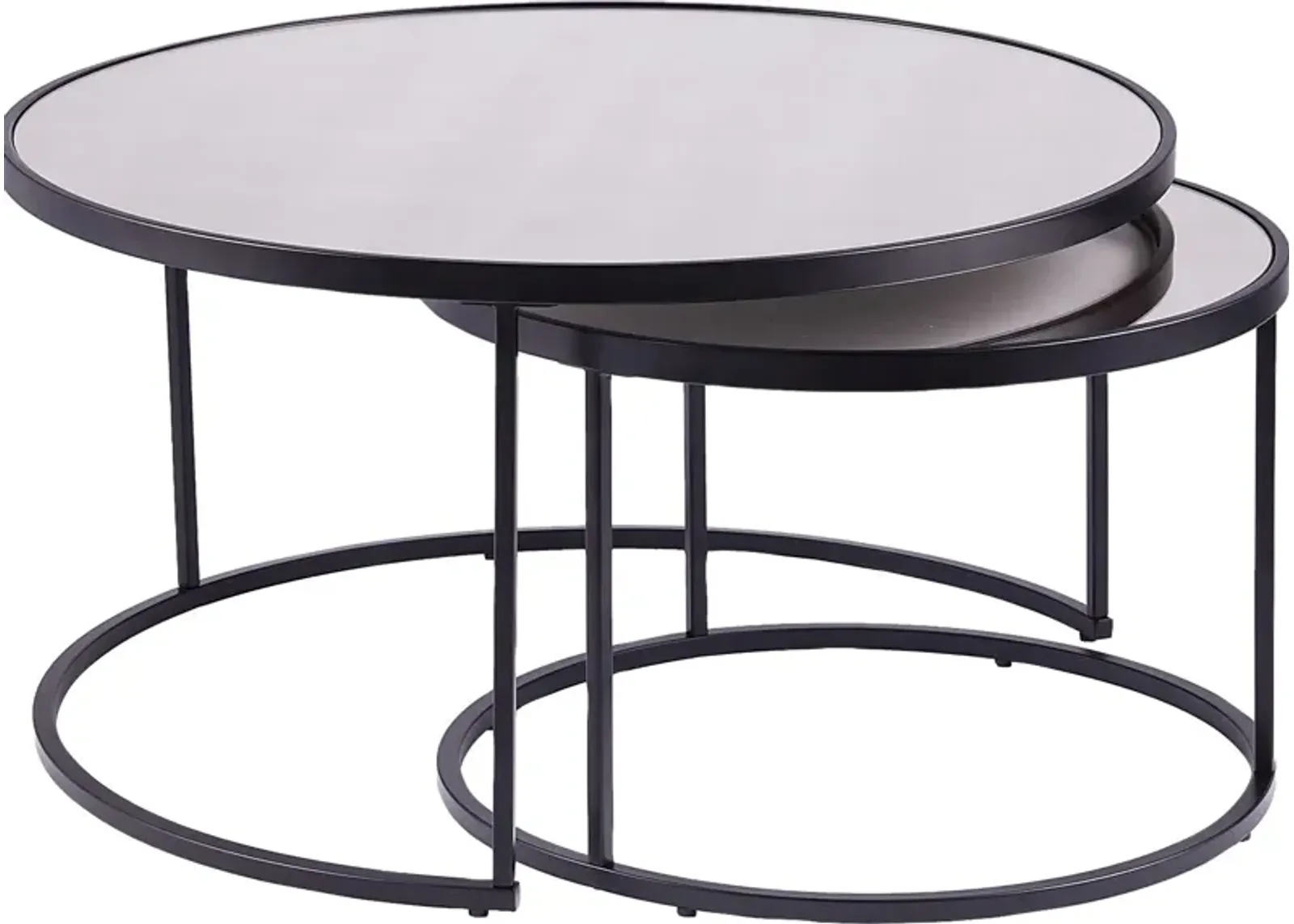 Leralynn Black Nesting Cocktail Table, Set of 2